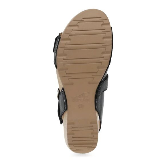 NEW DANSKO DANSKO Nubuck Leather Trinity Comfort wadge Sandals in black 925 5t3 - Picture 7 of 11